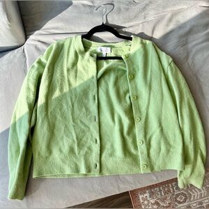 & Other Stories Light Green Cardigan
